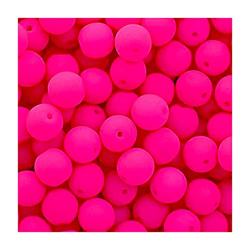 24 stk Neon Czech glass beads with UV effect, 6 mm Pink (Neon-tschechische Glasperlen mit UV-Effekt Neon Pink) von Bohemia Crystal Valley