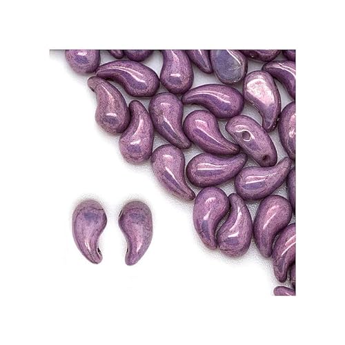 24 stk ZoliDuo Czech 2-hole glass beads, 5 x 8 mm violet, left version (Zoliduo tschechische 2-Loch-Glasperlen Violett) von Bohemia Crystal Valley