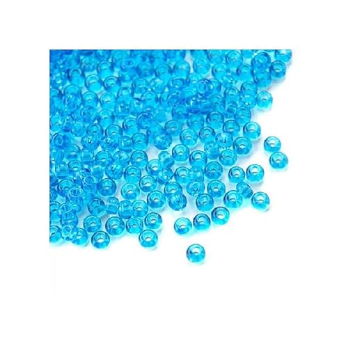 250 g Rocailles PRECIOSA seed beads, 10/0 (approx. 2.3 mm) aqua (Rocailles Preciosa-Samenperlen Aquamarinblau.) von Bohemia Crystal Valley