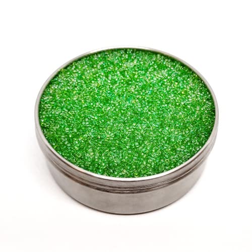 250 g Rocailles PRECIOSA seed beads, 10/0 (approx. 2.3 mm) yellow-green transparent dyed (Rocailles preciosa Samenperlen) von Bohemia Crystal Valley