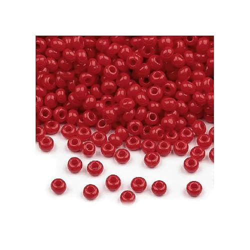 250 g Rocailles PRECIOSA seed beads, 6/0 (approx. 4 mm) red (Rocailles preciosa Samenperlen) von Bohemia Crystal Valley