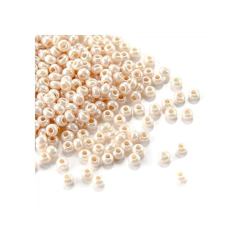 250 g Rocailles PRECIOSA seed beads, 8/0 Cream hematite (Rocailles preciosa Samenperlen Creme -Hämatit) von Bohemia Crystal Valley
