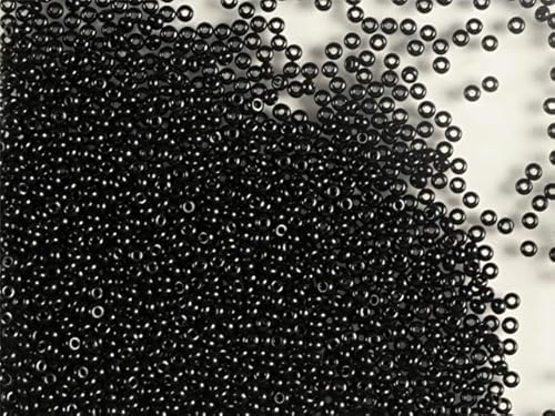 2600pcs (20g) Rocailles Preciosa Ornela 11/0 (2.1mm), Glass Seed Beads, Czech Republic, 23980 Jet Black von Bohemia Crystal Valley
