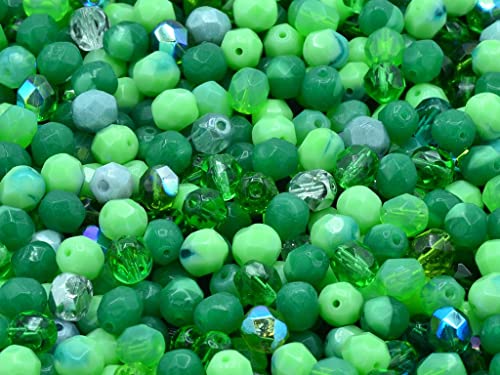 300pcs Feuerpolierte facettierte Perlen rund 6 mm, Mixed Colors Green, Böhmisches Kristall Glas, Tschechien 15119001 Großhandlespackung Fire Polished Faceted Beads Round 300pcs Feuerpolierte facettierte Perlen rund 6 mm, Mixed Colors Green, Böhmisches Kristall Glas, Tschechien 15119001 Großhandlespackung Fire Polished Faceted Beads Round von Bohemia Crystal Valley