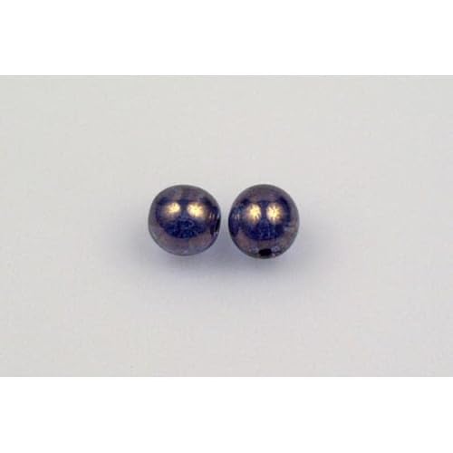 300pcs Runde gepresste Perlen 6 mm, Kristalllust -Violett voll beschichtet (30-14496), Böhmisches Kristall Glas, Tschechien 11119001 Großhandlespackung Round Pressed Beads von Bohemia Crystal Valley