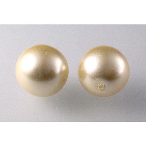 30pcs Runde beschichtete Perlenperlen 14 mm, 70483, Böhmisches Kristall Glas, Tschechien 13119001 Großhandlespackung Round Coated Pearl Beads von Bohemia Crystal Valley
