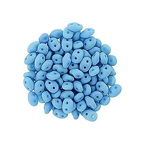 5 g Matubo Superduo 2-hole czech pressed glass beads, 2.5 x 5 mm neon silk Turquoise (Matubo Superduo 2-Loch Tscheche Glasperlen Neon türkis) von Bohemia Crystal Valley