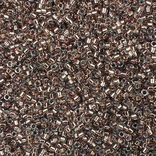 5 g Miyuki DELICA Seed Beads Rocailles, size 11/0, Copper Lined Crystal (# DB0037), Japan, Glass von Bohemia Crystal Valley