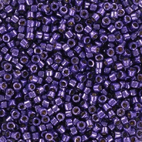 5 g Miyuki DELICA Seed Beads Rocailles, size 11/0, Duracoat Galvanized Dark Lilac (# DB2509), Japan, Glass von Bohemia Crystal Valley