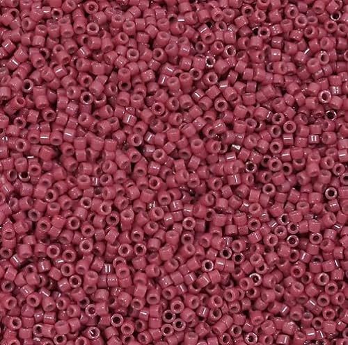 5 g Miyuki DELICA Seed Beads Rocailles, size 11/0, Duracoat Opaque Cherry Blossom (# DB2353), Japan, Glass von Bohemia Crystal Valley