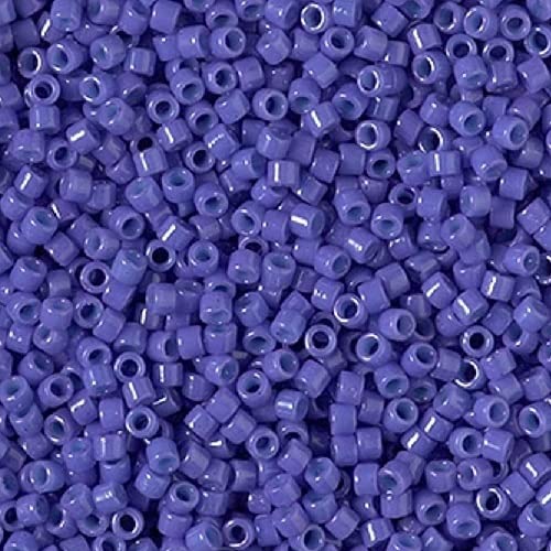 5 g Miyuki DELICA Seed Beads Rocailles, size 11/0, Duracoat Opaque Violet Blue (# DB2359), Japan, Glass von Bohemia Crystal Valley