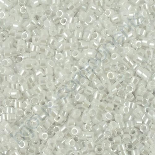 5 g Miyuki DELICA Seed Beads Rocailles, size 11/0, Opaque White (# DB0200), Japan, Glass von Bohemia Crystal Valley