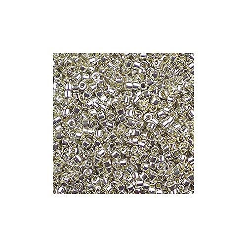 5 g Miyuki Delica Rocailles Seed Beads, 11/0 (1.6 mm) Galvanized Silver (Miyuki Delica Rocailles Samenperlen Silber verzinkt) von Bohemia Crystal Valley