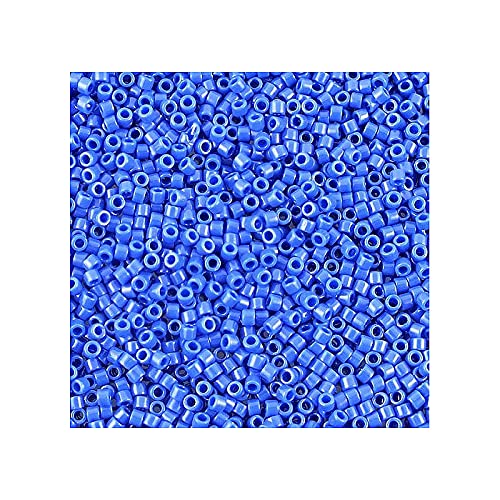 5 g Miyuki Delica Rocailles Seed Beads, 11/0 (1.6 mm) Opaque Cobalt (Miyuki Delica Rocailles Samenperlen Opake Kobaltblau) von Bohemia Crystal Valley