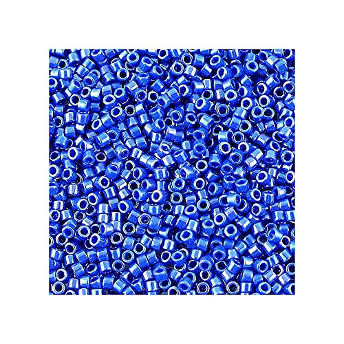 5 g Miyuki Delica Rocailles Seed Beads, 11/0 (1.6 mm) Opaque Cobalt Luster (Miyuki Delica Rocailles Samenperlen Opaque Blue Glanz) von Bohemia Crystal Valley