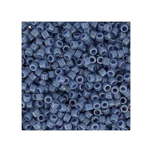 5 g Miyuki Delica Rocailles Seed Beads, 11/0 (1.6 mm) Opaque Denim Blue Luster (Miyuki Delica Rocailles Samenperlen Opaque Blue Glanz) von Bohemia Crystal Valley