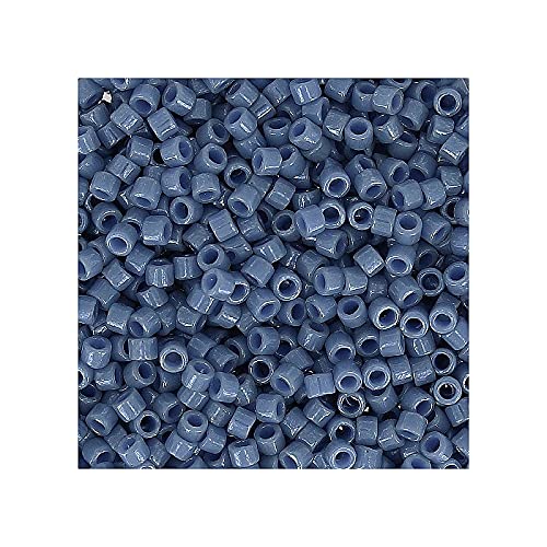 5 g Miyuki Delica Rocailles Seed Beads, 11/0 (1.6 mm) Opaque Denim Blue Luster (Miyuki Delica Rocailles Samenperlen Opaque Blue Glanz) von Bohemia Crystal Valley