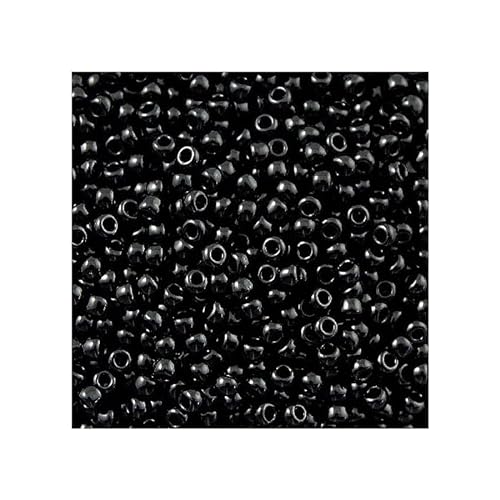 5 g Rocailles TOHO seed beads, 15/0 (1.5 mm) Opaque jet black (#49) (Rocailles Toho Samenperlen Undurchsichtiger Schwarz) von Bohemia Crystal Valley
