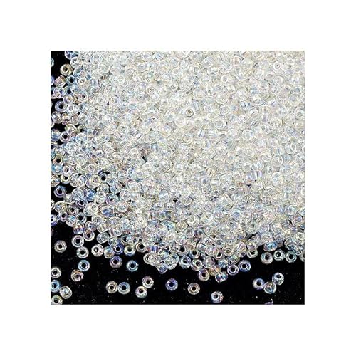 5 g Rocailles TOHO seed beads, 15/0 (1.5 mm) transparent Rainbow Crystal (#161) (Rocailles Toho Samenperlen Transparenter Regenbogenkristall) von Bohemia Crystal Valley