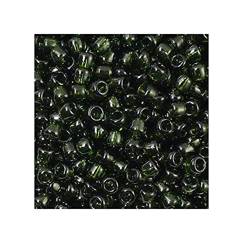 5 g TOHO Round Seed Beads Rocailles, size 15/0, Transparent Olivine (# 940), Japan, Glass von Bohemia Crystal Valley