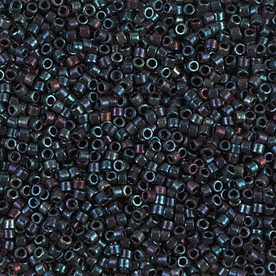 5g MIYUKI Delica Rocailles Seed Beads, 11/0 x 11/0 mm, Metallic Midnight Blue Gold Iris (DB1003), Glass, Japan von Bohemia Crystal Valley