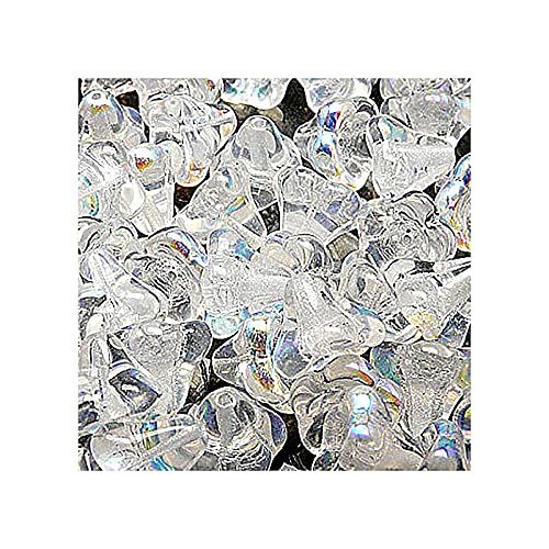 6 stk Flower Bell Bohemia glass beads, 11 x 13 mm Crystal AB (Blume Bell Bohemia Glasperlen Crystal AB) von Bohemia Crystal Valley