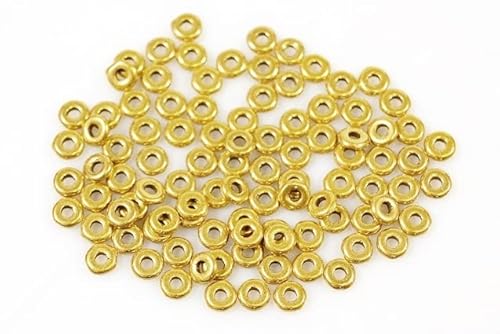 60pcs Demi Round O-Bead Circular Spacer Perlen 4 mm, Kristall 26200 (30-26200), Böhmisches Kristall Glas, Tschechien 11144003 Demi Round O-bead Circular Spacer Beads von Bohemia Crystal Valley