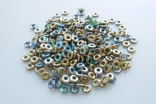 60pcs Demi Round O-Bead Circular Spacer Perlen 4 mm, Kristall 98536 (30-98536), Böhmisches Kristall Glas, Tschechien 11144003 Demi Round O-bead Circular Spacer Beads von Bohemia Crystal Valley