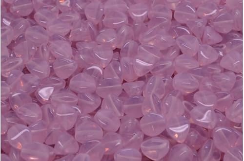 90 Gramm (approx. 458 pcs) - Prise Perlen - Pinch Beads 7x7mm, Czech Glass, Opal Pink (71010) von Bohemia Crystal Valley