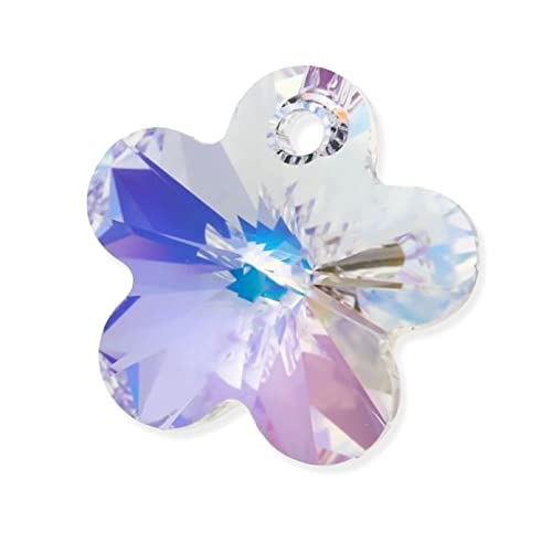Bohemia Crystal Valley SWAROVSKI ELEMENTS Anhänger Blume 6744 Kristallstein mit Loch, 12 mm Crystal AB (Schmuck & Uhren, Erwachsener, Kristallstein, Pendantschmuck) von Bohemia Crystal Valley