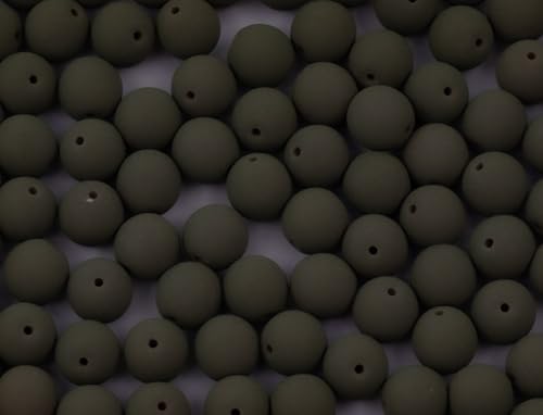 Round Druck Pressed Beads Khaki Country (29540), Glass, Czech Republic (3 mm) von Bohemia Crystal Valley
