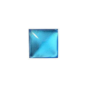 Square Cabochons Flat Back Crystal Glass Stone 12 mm, Blue 10 With Silver (60039), Czech Republic (Kristallglas-Strass) von Bohemia Crystal Valley