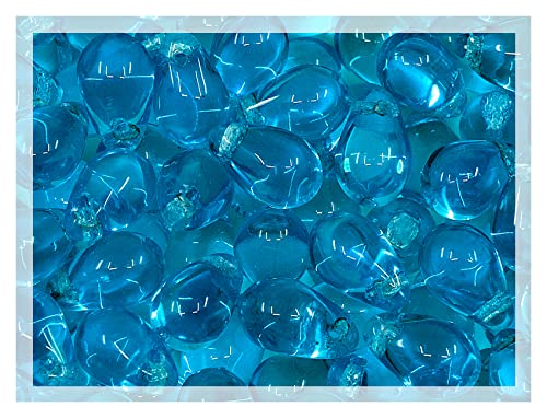 Tschechische Glasperlen, 6 x 9 mm, Tropfenform, Aquablau, transparent, 50 Stück Tschechische Glasperlen, 6 x 9 mm, Tropfenform, Aquablau, transparent, 50 Stück von Bohemia Crystal Valley