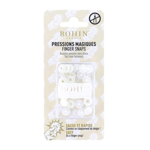 BOHIN France BO71701 Schnapp Befestigungselemente, Gemischt, Weiß, 9 mm, 8 Count von Bohin