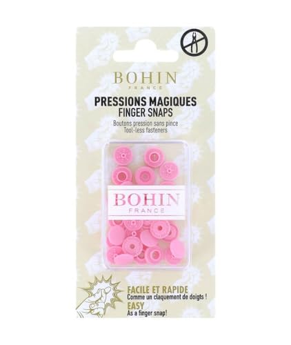 BOHIN France BO71704 Schnapp Befestigungselemente, Mixed, Rosa, 9 mm, 8 Count von Bohin