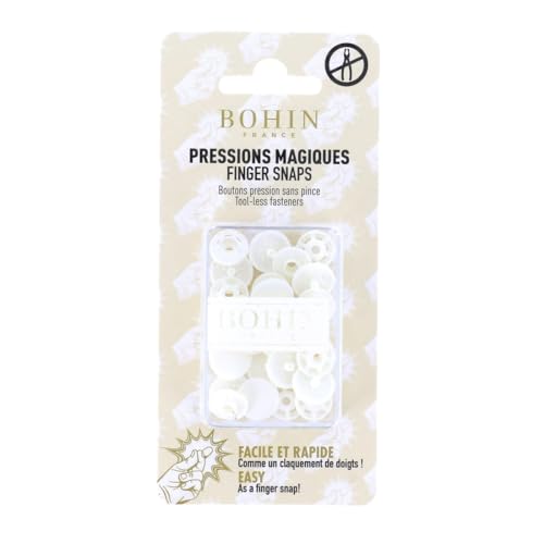 BOHIN France BO71751 Schnapp Befestigungselemente, Mixed, Weiß, 13 mm, 8 Count von Bohin