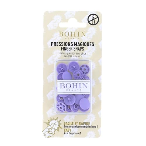 BOHIN France BO71755 Schnapp Befestigungselemente, Mixed, Mauve, 13 mm, 8 Count von Bohin