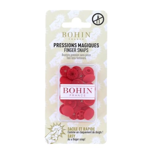 BOHIN France BO71757 Schnapp Befestigungselemente, Mixed, Rot, 13 mm, 8 Count von Bohin