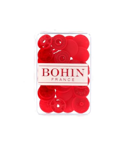 BOHIN France BO71757 Schnapp Befestigungselemente, Mixed, Rot, 13 mm, 8 Count von Bohin
