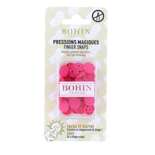 BOHIN France BO71764 Schnapp Befestigungselemente, Gemischt, Fuchsie, 13 mm, 8 Count von Bohin