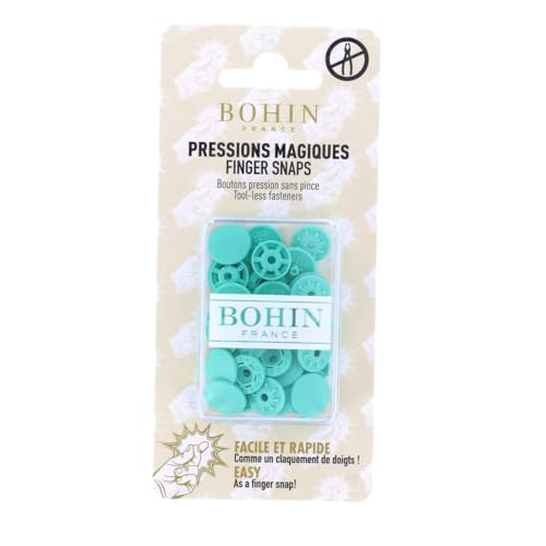BOHIN France BO71765 Schnapp Befestigungselemente, Mixed, Minze Grün, 13 mm, 8 Count von Bohin