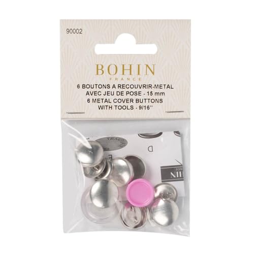 BOHIN France BO90002 Tasten Abdeckung, Mixed, Silber, 15mm, 6 Count von Bohin