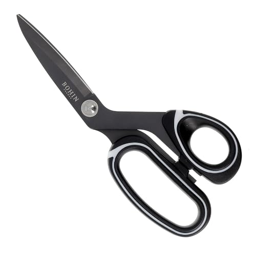 BOHIN France - BOHIN France Rostfrei Stahl Titan Beschichtet (21cm) Fachmann Nähen Schere mit Ergonomisch Griffe - 1 Stück von Bohin