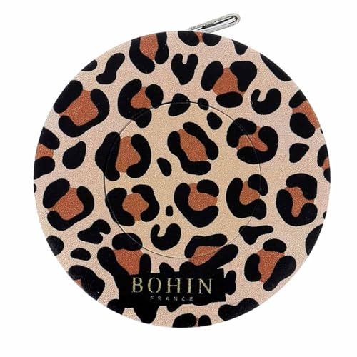 BOHIN France - BOHIN France Safari Sammlung ABS Gehäuse (150cm) Leopard Drucken Automatisch Einziehbar Wicklung Band Messen - 1 Stück von Bohin