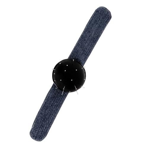 BOHIN France Handgelenk-Nadelkissenarmband - Faltstift-Halter für Projekte Nähen, Jeans Blau - 1 Stück von Bohin