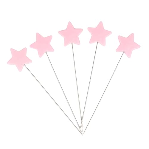 BOHIN France Stecknadeln mit Kunststoffkopf - Vernickelt, Scharfe Spitzen Stecknadeln für Näh- und Strickprojekte, Stahl, Rosa, 42 x 0.55mm - 100 Stücke von Bohin