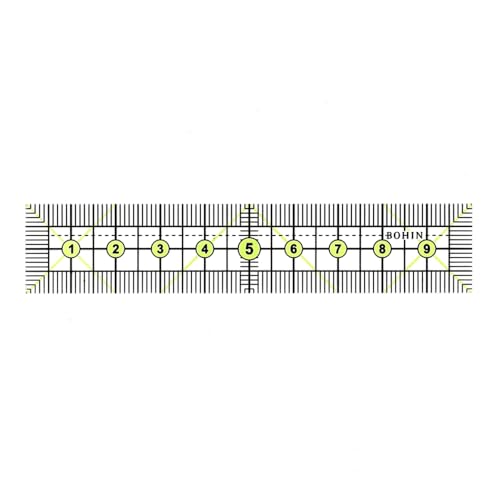 BOHIN Frankreich Zentimeter Markierungs-Lineal für Quilt- und Nähprojekte, gemischt, 10 x 2 cm von Bohin
