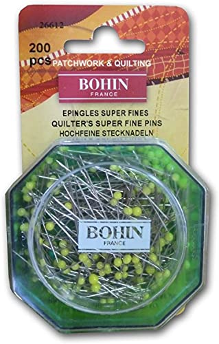 Bohin 26612 Hochfeine Stecknadeln Gelb, vernickelter Stahl (200 Stück) von Bohin
