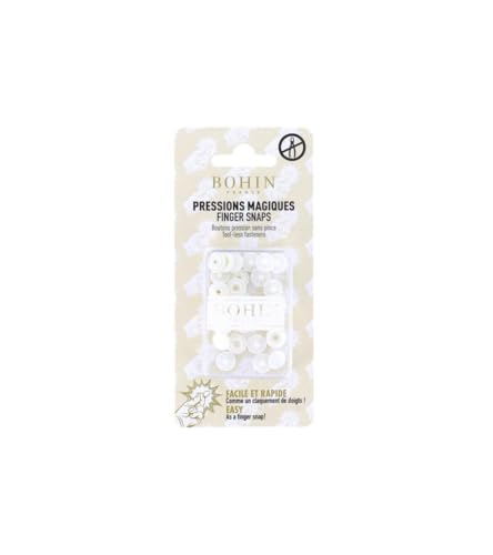 BOHIN France BO71701 Schnapp Befestigungselemente, Gemischt, Weiß, 9 mm, 8 Count von Bohin