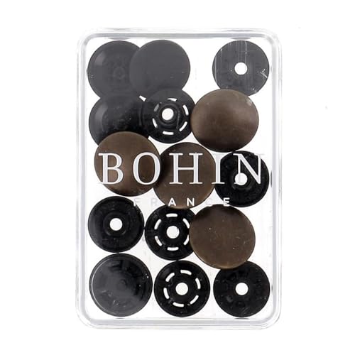 Bohin BO71794 Metallische Finger Metallfinish Stoff Druckknöpfe für Projekte Nähen, Plastic, Bronze, 14 mm Bohin BO71794 Metallische Finger Metallfinish Stoff Druckknöpfe für Projekte Nähen, Plastic, Bronze, 14 mm von Bohin